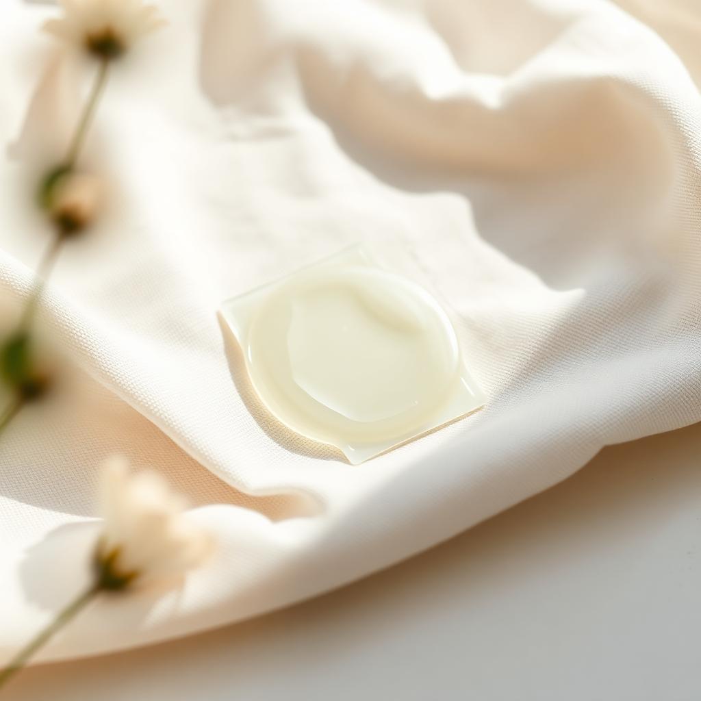 Close up of a translucent hydrocolloid skin tag remover patch